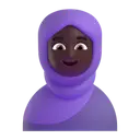 Woman with headscarf: dark skin tone 3D animated emoji