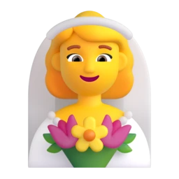 Woman with veil animated emoji