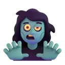 Woman zombie 3D animated emoji