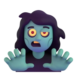 Woman zombie animated emoji
