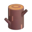 Wood 3D animated emoji
