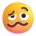 Woozy face 3D animated emoji