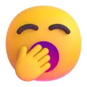 Yawning face 3D animated emoji