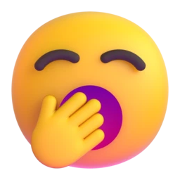 Yawning face animated emoji