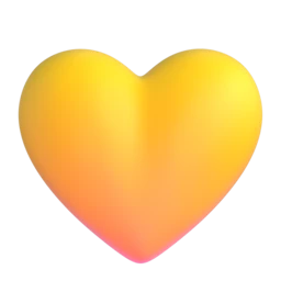 Yellow heart animated emoji