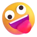 Zany face 3D animated emoji