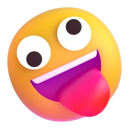 Zany face animated emoji