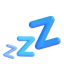 Zzz 3D animated emoji