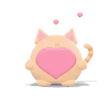 Mishu Hugs a Heart Pillow