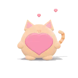 Mishu Hugs a Heart Pillow